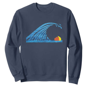 Blue Wave Cat Ladies For Kamala Harris Donald Trump 2024 Sweatshirt TS10 Navy Print Your Wear