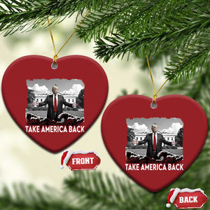 Donald Trump 2024 Christmas Ornament Take America Back Red Wave TS10 Heart Red Print Your Wear