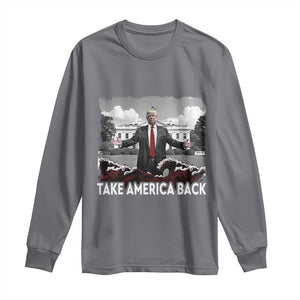 Donald Trump 2024 Long Sleeve Shirt Take America Back Red Wave TS10 Charcoal Print Your Wear