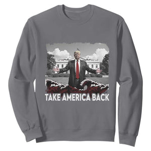 Donald Trump 2024 Sweatshirt Take America Back Red Wave TS10 Charcoal Print Your Wear