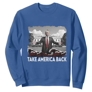 Donald Trump 2024 Sweatshirt Take America Back Red Wave TS10 Royal Blue Print Your Wear