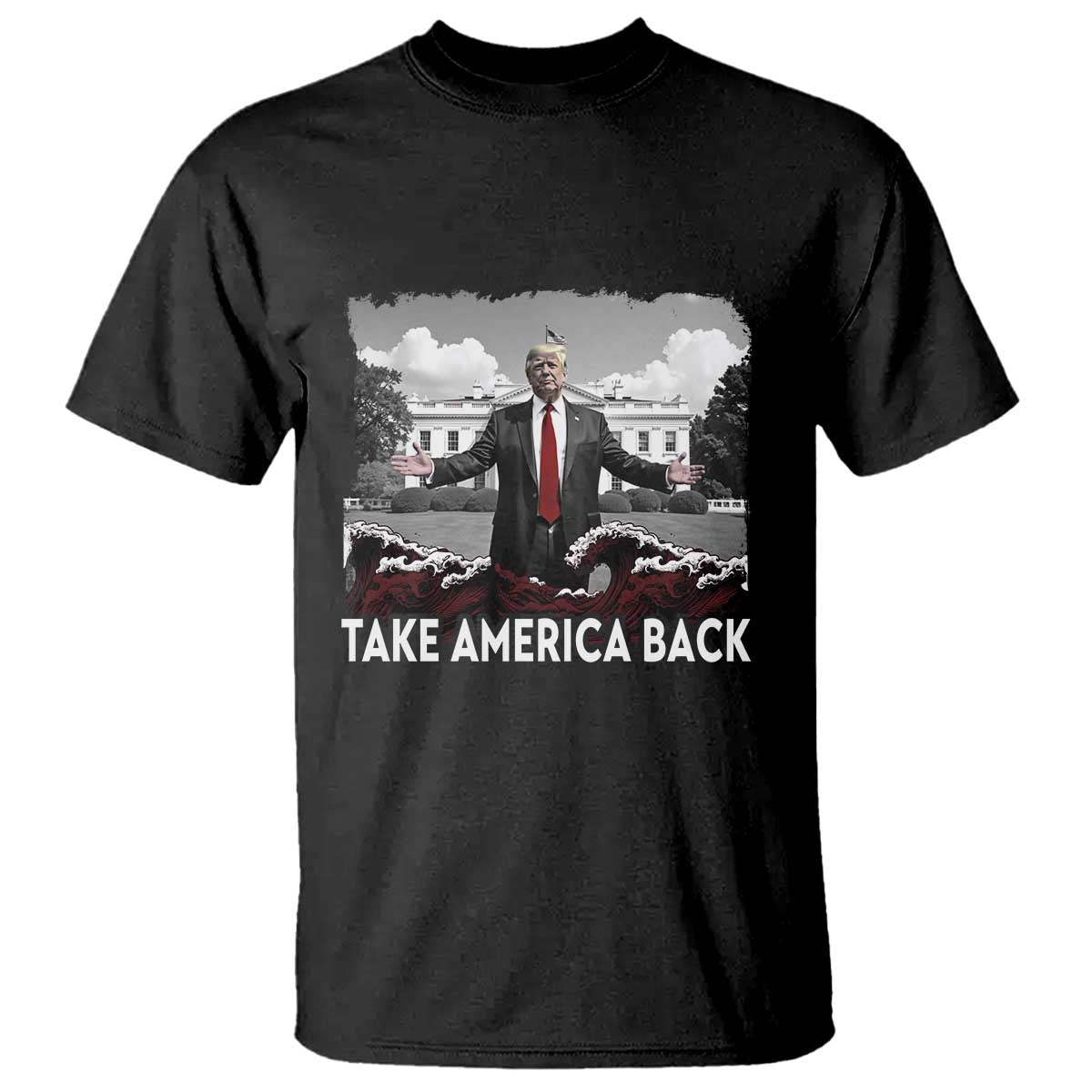 Donald Trump 2024 T Shirt Take America Back Red Wave TS10 Black Print Your Wear