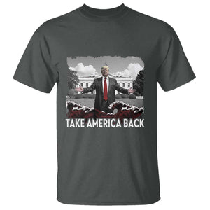 Donald Trump 2024 T Shirt Take America Back Red Wave TS10 Dark Heather Print Your Wear