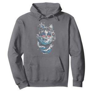 Blue Wave Cat Ladies For Kamala Harris Hoodie TS10 Charcoal Print Your Wear