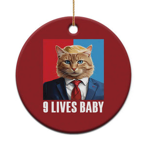 Cat Trump 2024 Christmas Ornament 9 Lives Baby TS10 Print Your Wear