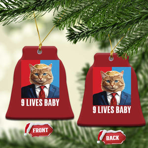 Cat Trump 2024 Christmas Ornament 9 Lives Baby TS10 Bell Flake Red Print Your Wear