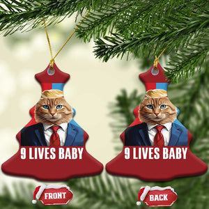 Cat Trump 2024 Christmas Ornament 9 Lives Baby TS10 Christmas Tree Red Print Your Wear