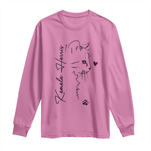 Cat Ladies For Kamala Harris Long Sleeve Shirt 2024 US President TS10 Azalea Print Your Wear