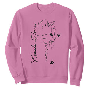 Cat Ladies For Kamala Harris Sweatshirt 2024 US President TS10 Azalea Print Your Wear