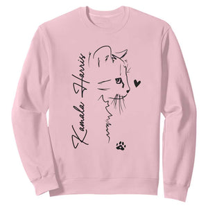 Cat Ladies For Kamala Harris Sweatshirt 2024 US President TS10 Light Pink Print Your Wear