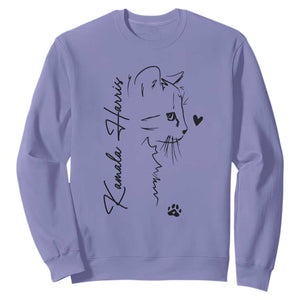 Cat Ladies For Kamala Harris Sweatshirt 2024 US President TS10 Violet Print Your Wear