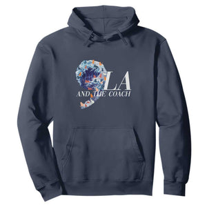 Harris Walz 2024 Hoodie Comma La And The Coach Blue Wave TS10 Navy Print Your Wear