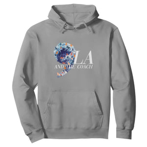 Harris Walz 2024 Hoodie Comma La And The Coach Blue Wave TS10 Sport Gray Print Your Wear