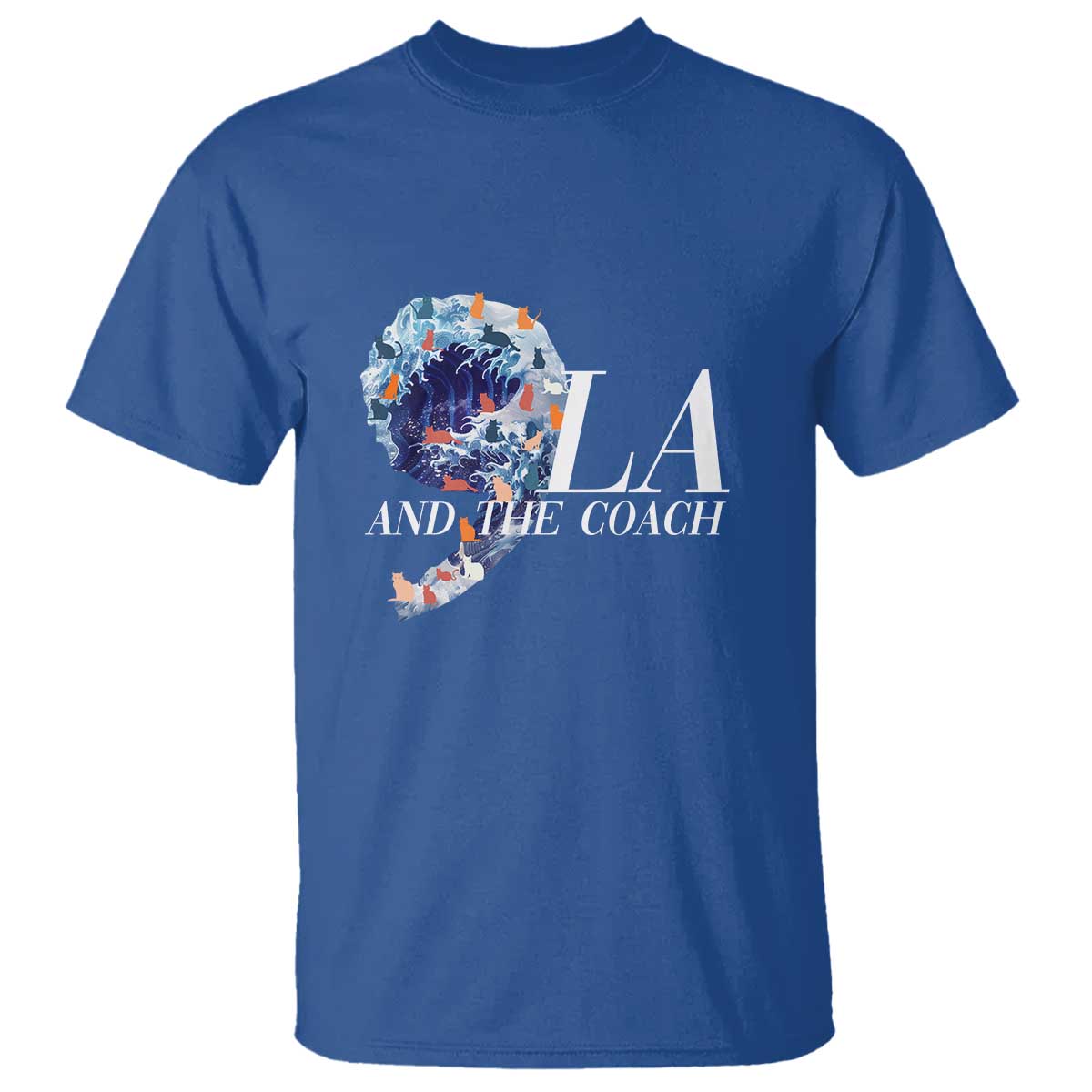Harris Walz 2024 T Shirt Comma La And The Coach Blue Wave TS10 Royal Blue Print Your Wear