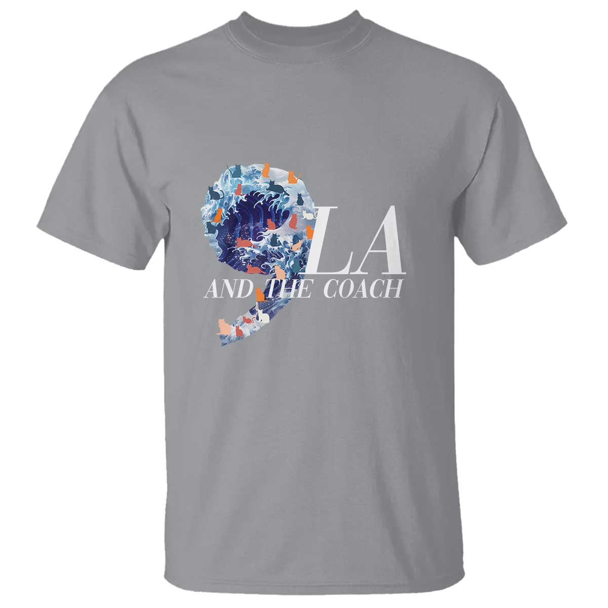 Harris Walz 2024 T Shirt Comma La And The Coach Blue Wave TS10 Sport Gray Print Your Wear