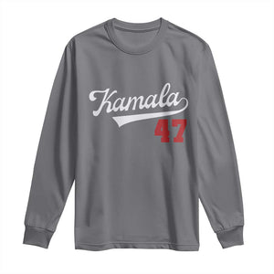 Kamala Harris 47th US President America 2024 Election Long Sleeve Shirt TS10 Charcoal Print Your Wear