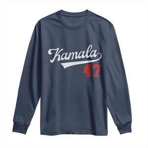 Kamala Harris 47th US President America 2024 Election Long Sleeve Shirt TS10 Navy Print Your Wear