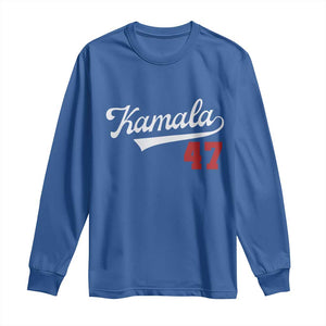 Kamala Harris 47th US President America 2024 Election Long Sleeve Shirt TS10 Royal Blue Print Your Wear