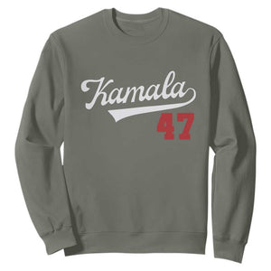 Kamala Harris 47th US President America 2024 Election Sweatshirt TS10 Military Green Print Your Wear