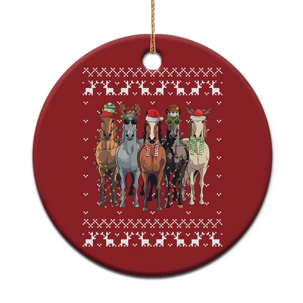 Horse Xmas Christmas Ornament Western Cowboy Cowgirl Howdy Country Ugly Xmas TS10 Print Your Wear