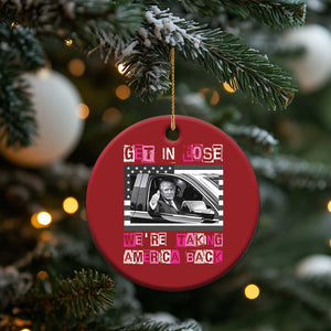 Funny Trump 2024 Christmas Ornament Get In Loser We Are Taking America Back TS10 Print Your Wear