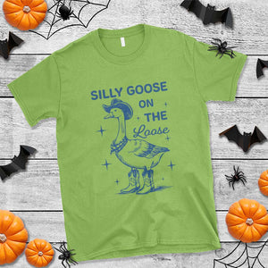 Retro Silly Goose On The Loose T Shirt 90s Aesthetic Funny Cowgirl Western TS10 Lime Print Your Wear