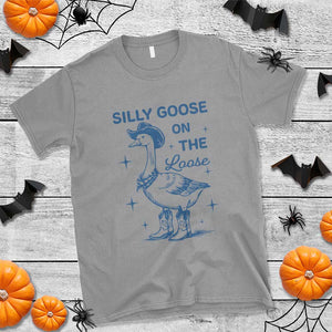 Retro Silly Goose On The Loose T Shirt 90s Aesthetic Funny Cowgirl Western TS10 Sport Gray Print Your Wear