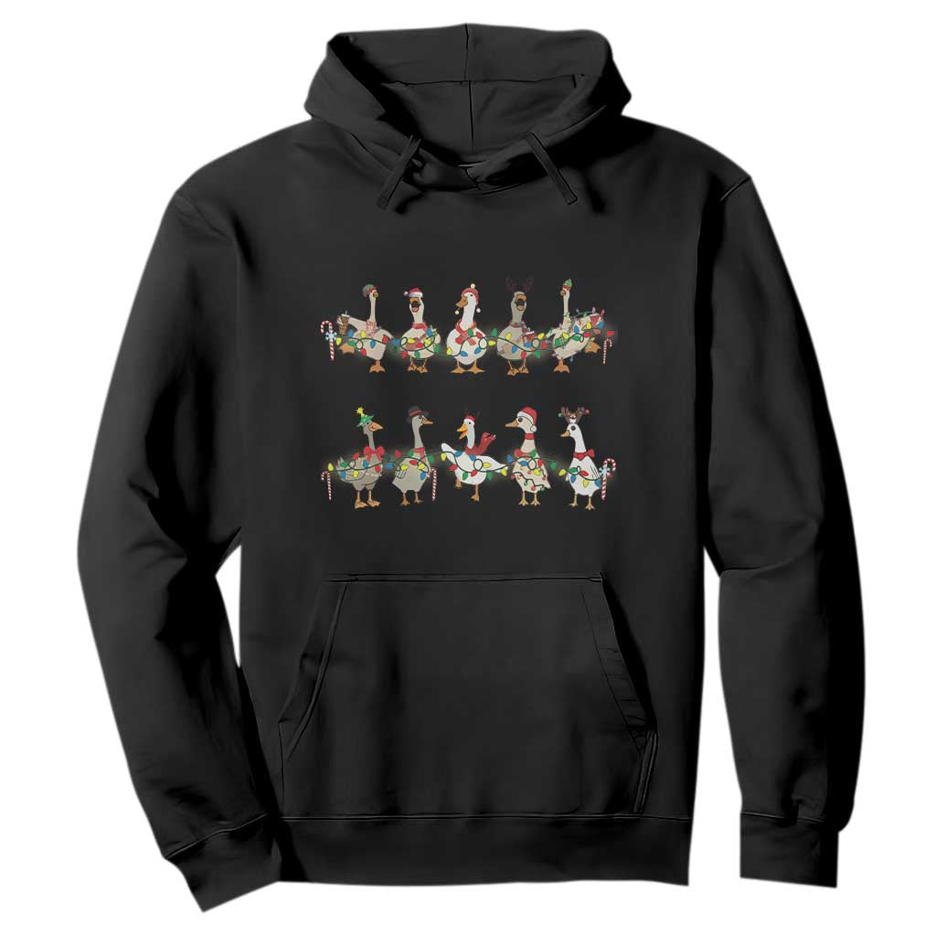 Goose Christmas Hoodie Funny Xmas Lights TS10 Black Print Your Wear