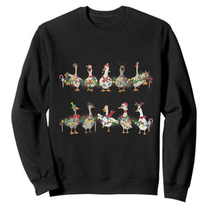 Goose Christmas Sweatshirt Funny Xmas Lights TS10 Black Print Your Wear