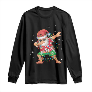 Funny Christmas Long Sleeve Shirt Dabbing Santa Boys Girls Men Xmas Dab Kid TS10 Black Print Your Wear