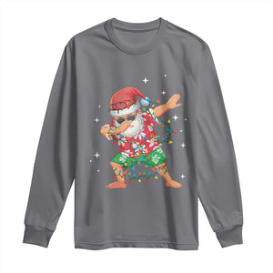 Funny Christmas Long Sleeve Shirt Dabbing Santa Boys Girls Men Xmas Dab Kid TS10 Charcoal Print Your Wear