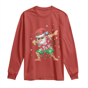 Funny Christmas Long Sleeve Shirt Dabbing Santa Boys Girls Men Xmas Dab Kid TS10 Red Print Your Wear