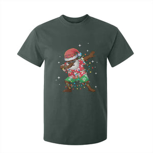 Christmas Hawaiian T Shirt For Kid Afro African Dabbing Santa Xmas Dab Girls Boys Kids TS10 Dark Forest Green Print Your Wear