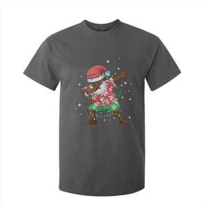 Christmas Hawaiian T Shirt For Kid Afro African Dabbing Santa Xmas Dab Girls Boys Kids TS10 Dark Heather Print Your Wear