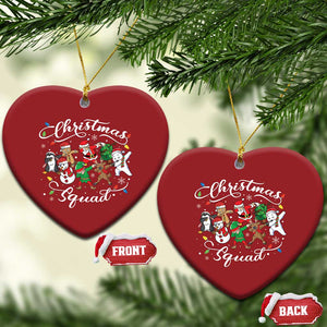 Xmas Squad Christmas Ornament Santa Dabbing Elf Family Matching Pajamas TS10 Heart Red Print Your Wear