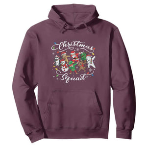 Christmas Squad Hoodie Santa Dabbing Elf Family Matching Pajamas Xmas Crew TS10 Maroon Print Your Wear