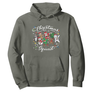 Christmas Squad Hoodie Santa Dabbing Elf Family Matching Pajamas Xmas Crew TS10 Military Green Print Your Wear