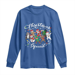 Christmas Squad Long Sleeve Shirt Santa Dabbing Elf Family Matching Pajamas Xmas Crew TS10 Royal Blue Print Your Wear