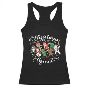 Christmas Squad Racerback Tank Top Santa Dabbing Elf Family Matching Pajamas Xmas Crew TS10 Black Print Your Wear