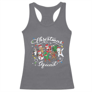 Christmas Squad Racerback Tank Top Santa Dabbing Elf Family Matching Pajamas Xmas Crew TS10 Charcoal Print Your Wear