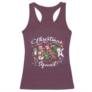 Christmas Squad Racerback Tank Top Santa Dabbing Elf Family Matching Pajamas Xmas Crew TS10 Maroon Print Your Wear