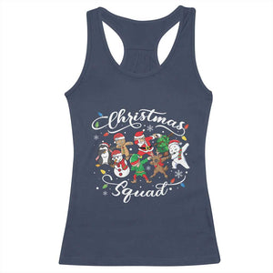 Christmas Squad Racerback Tank Top Santa Dabbing Elf Family Matching Pajamas Xmas Crew TS10 Navy Print Your Wear