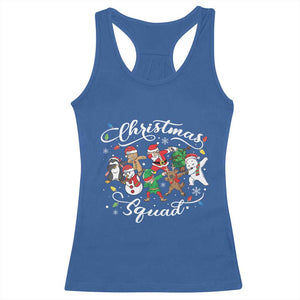 Christmas Squad Racerback Tank Top Santa Dabbing Elf Family Matching Pajamas Xmas Crew TS10 Royal Blue Print Your Wear