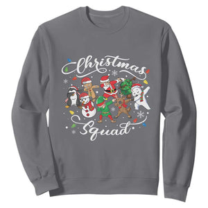 Christmas Squad Sweatshirt Santa Dabbing Elf Family Matching Pajamas Xmas Crew TS10 Charcoal Print Your Wear