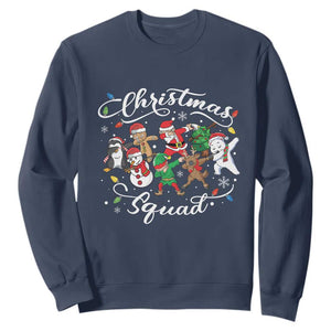 Christmas Squad Sweatshirt Santa Dabbing Elf Family Matching Pajamas Xmas Crew TS10 Navy Print Your Wear