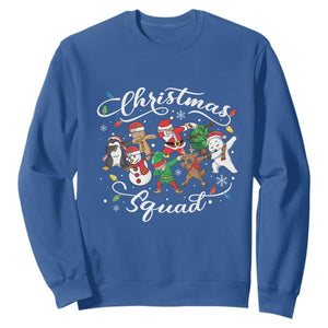 Christmas Squad Sweatshirt Santa Dabbing Elf Family Matching Pajamas Xmas Crew TS10 Royal Blue Print Your Wear