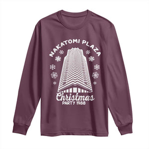 Nakatomi Plaza Christmas Party 1988 Classic Long Sleeve Shirt Xmas Gift TS10 Maroon Print Your Wear