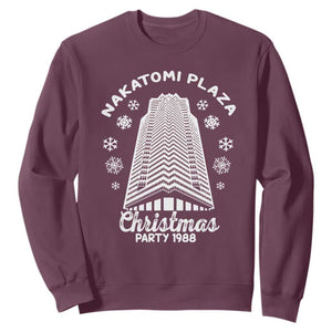 Nakatomi Plaza Christmas Party 1988 Classic Sweatshirt Xmas Gift TS10 Maroon Print Your Wear