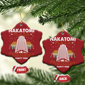 Nakatomi Plaza Party 1988 Christmas Ornament Xmas Gift TS10 Snow Flake Red Print Your Wear