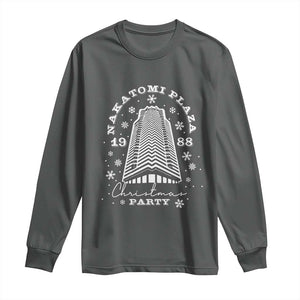 Nakatomi Plaza Christmas Party 1988 Long Sleeve Shirt Funny 80's Xmas Movie TS10 Dark Heather Print Your Wear